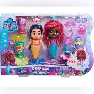Disney Junior Ariel Pop Tails Deluxe Fashion Set 19pcs Brand New
